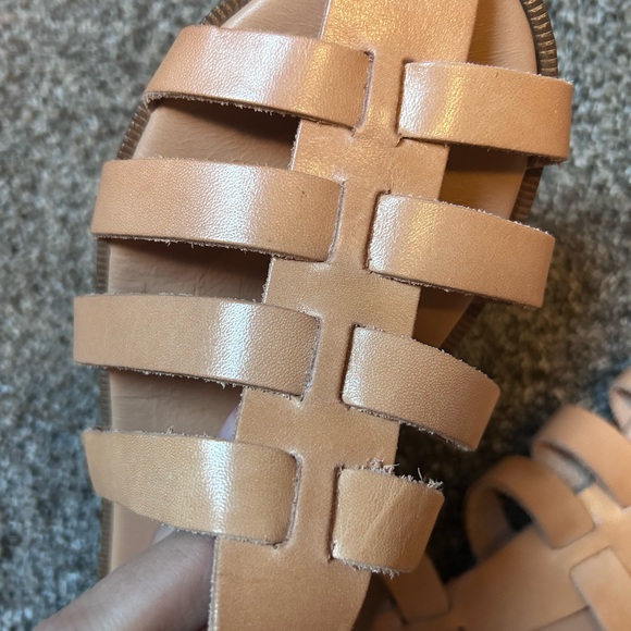 Tan/Peach Leather Fisherman Sandals - Picture 11 of 11